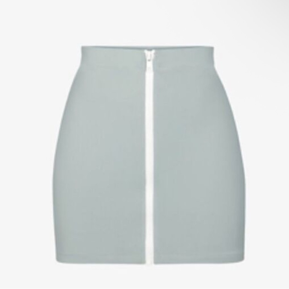 NWT Skims (M) Swim Sporty Zipper Mini Skirt Pacific